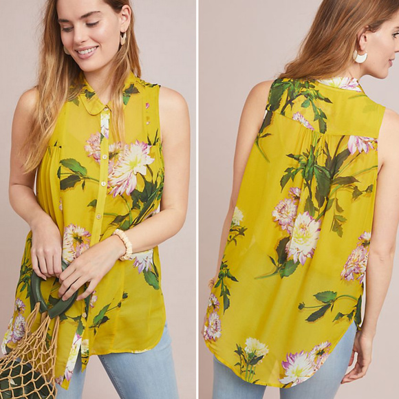 Anthropologie Tops - (Maeve) Duchess Sleeveless Buttondown